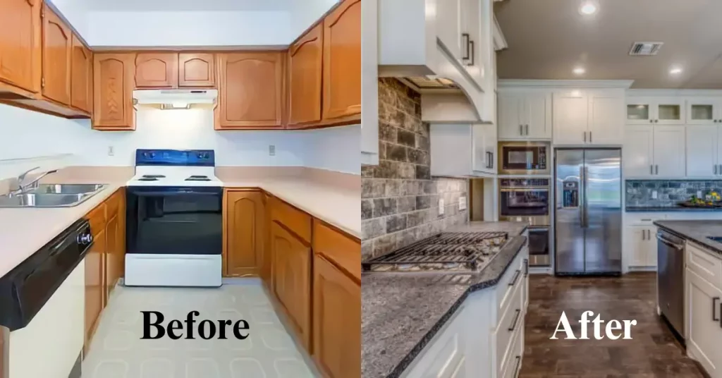 70s Kitchen Remodel Before and After