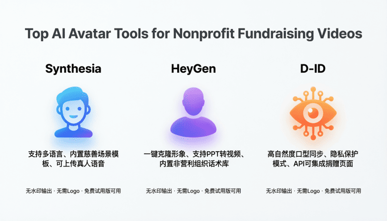 Top AI Avatar Tools for Nonprofit Fundraising Videos